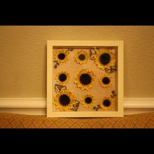 Sunflower shadow box